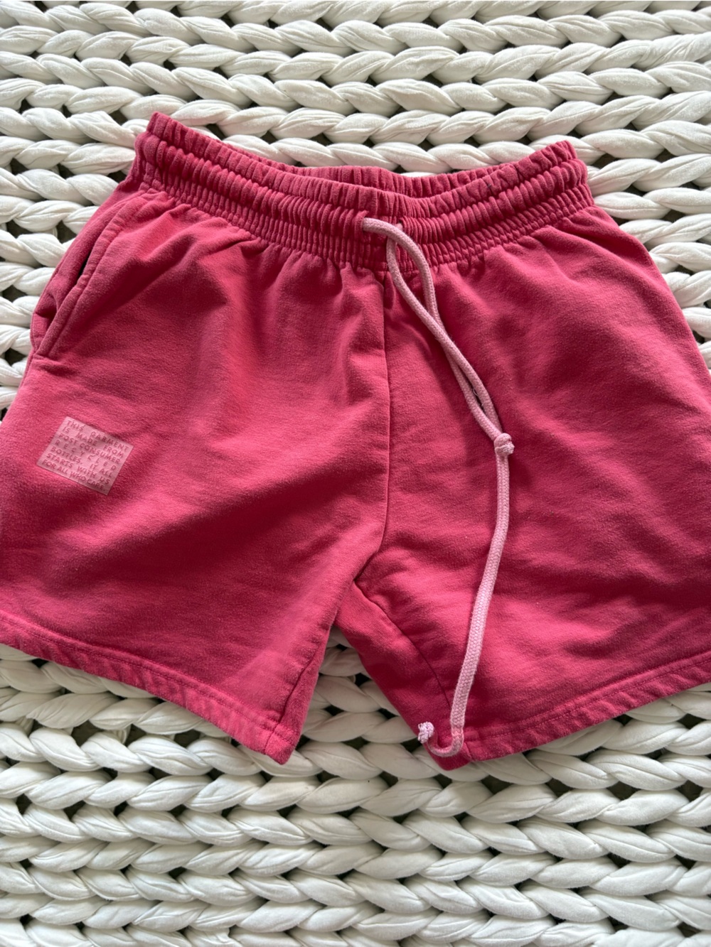 Noize Pink Elastic Waist Athletic Lounge Shorts